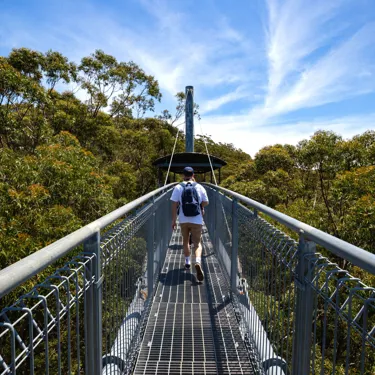 Man Walking On Cantilever