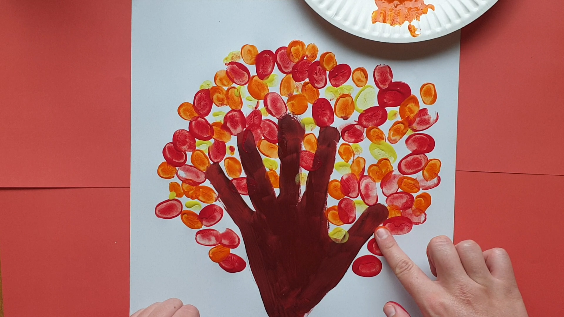 Autumn Forest Finger Painting