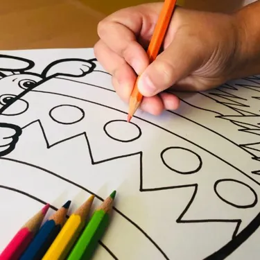 Easter Bunny Colouring In